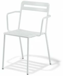 COLOS Штабелируемый стул из листового металла с подлокотниками C1