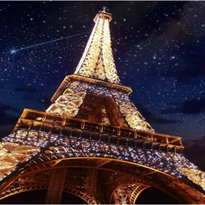 Фотообои «Ночной париж», флизелиновые, 260x260 см, E516046