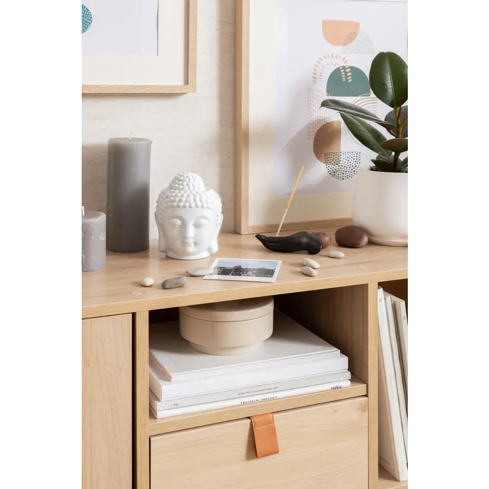 Стеллаж КУБ 4 секции 36х139х32 см ЛДСП цвет дуб Santreyd STLM-2054557 - Вид №10