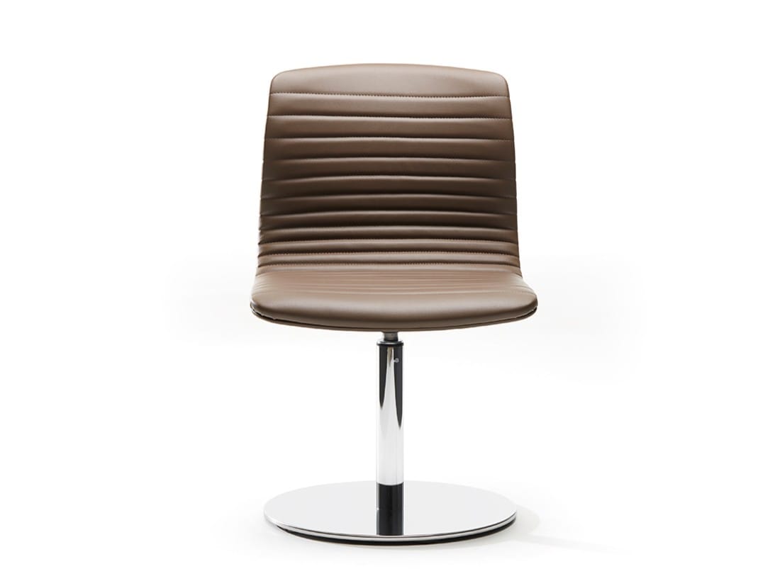 Мягкое кресло с поворотным основанием из нержавеющей стали VAGHI Union Guest ARCH-00032145