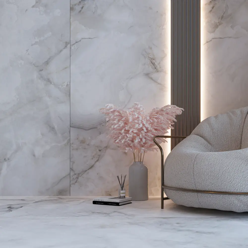 Глазурованный керамогранит Abgres Statuario 80x160 см 2.56 м² матовый цвет белый 89461874 STLM-2022936 Santreyd - Вид №3
