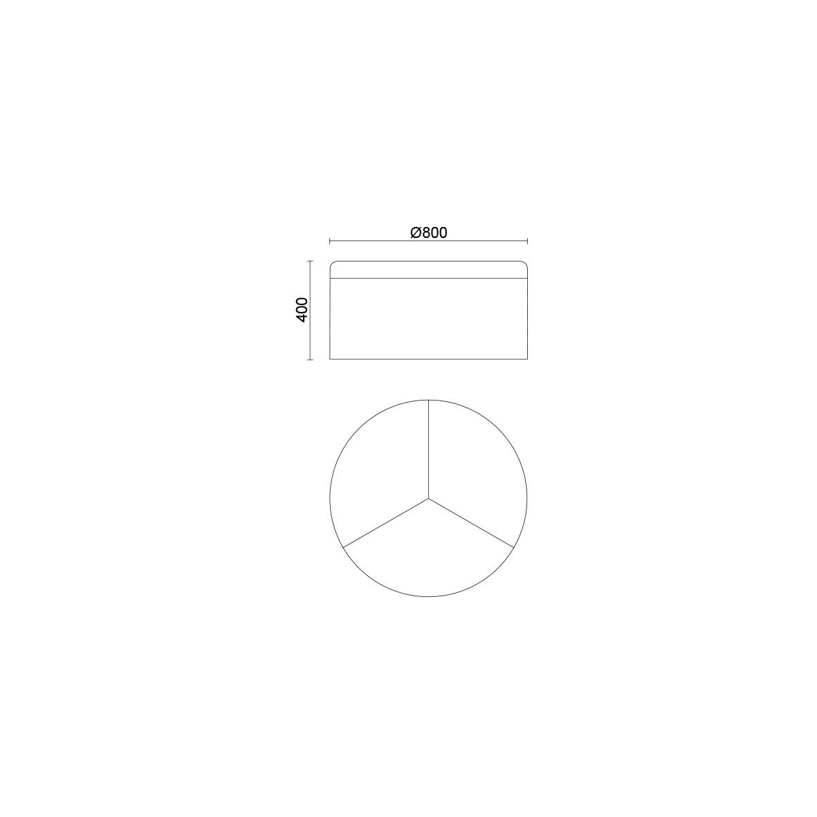 Круглый пуф из ткани Sitland DODO ARCH-00085142 - Вид №4