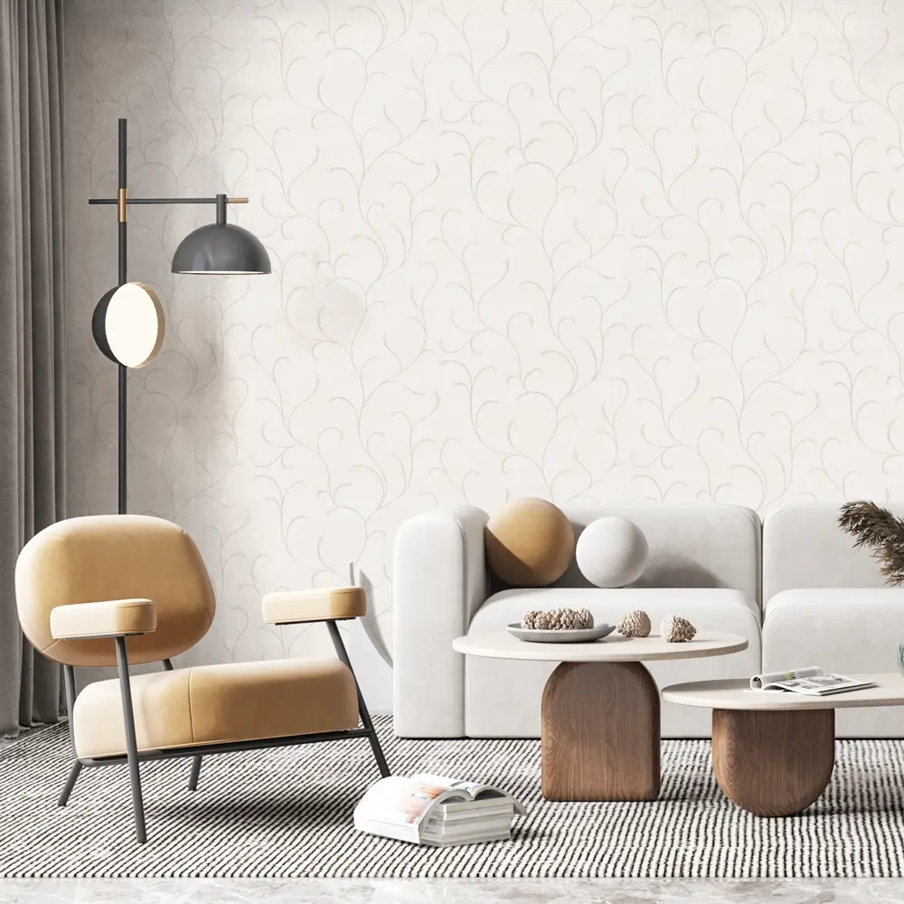 Обои флизелиновые Московская обойная фабрика Теона бежевые 1.06 м 89440904 STLM-1580867 - Вид №3