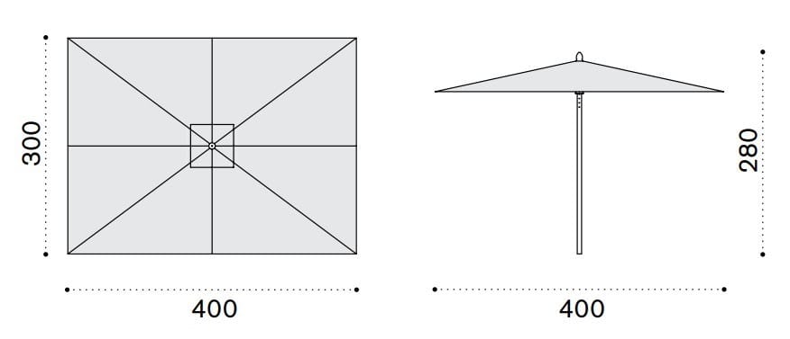 Прямоугольный зонтик из акриловой ткани Ethimo ARCH-00128015 - Вид №2