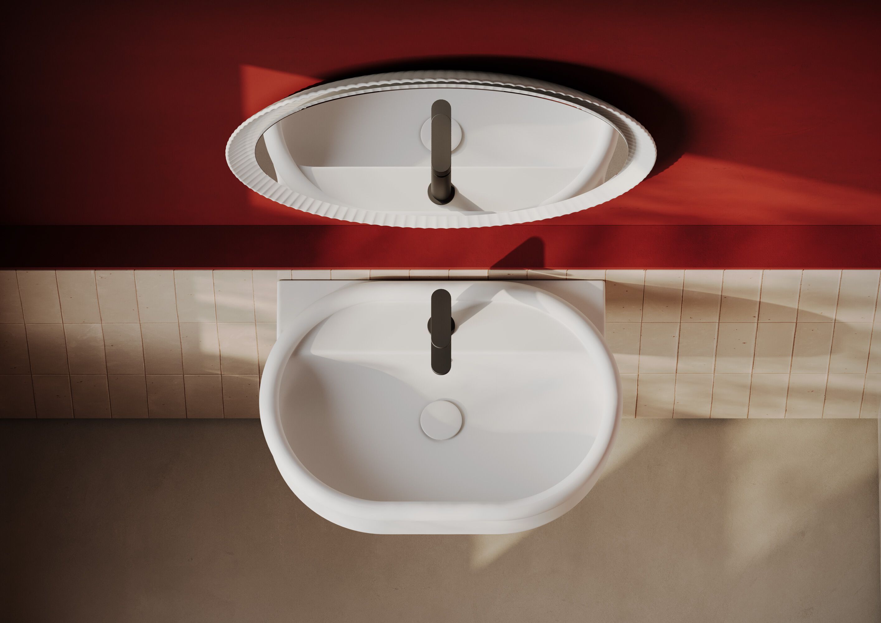 Керамическая овальная подвесная раковина с переливом и отверстием для крана ArtCeram Brera ARCH-00064601 - Вид №1