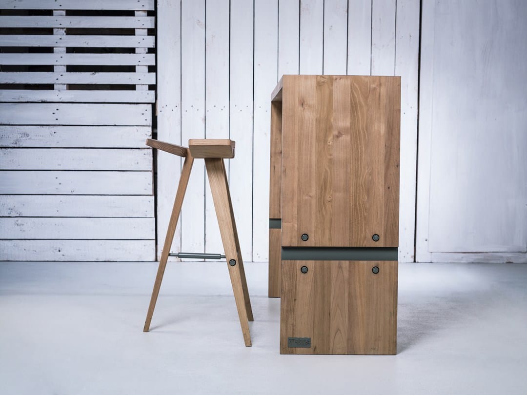 Высокий деревянный стол для контракта HOOKL und STOOL CLOVER ARCH-00014251 - Вид №4