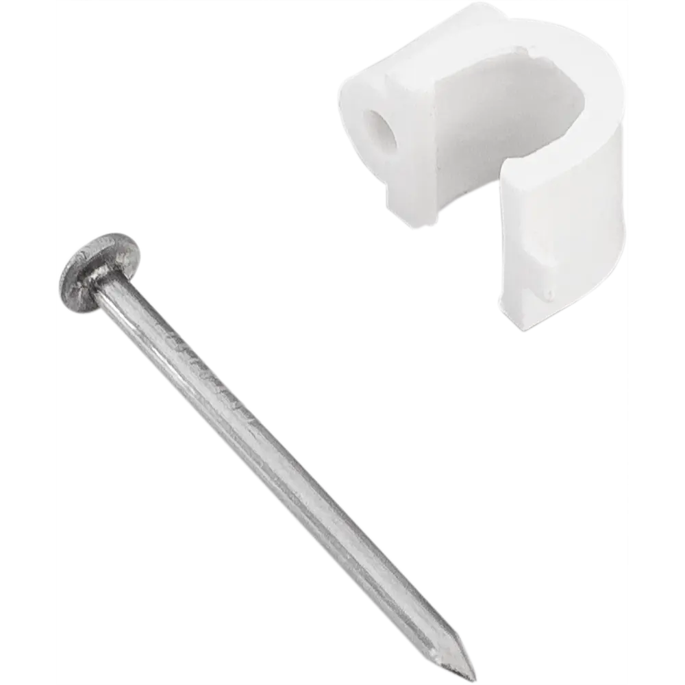 Скоба для электрокабеля круглая 6x11 мм, 50 шт НЕВСКИЙ КРЕПЕЖ STLM-2003287 - Вид №1