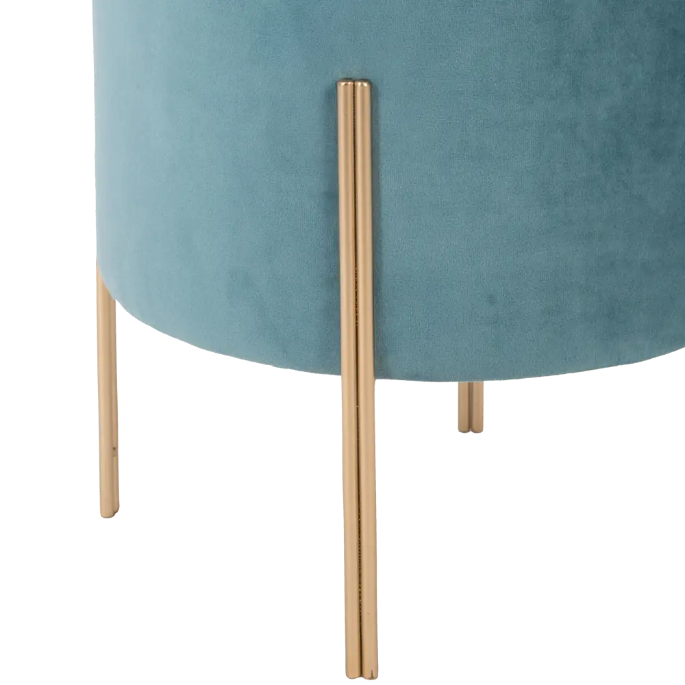 Табурет с мягкой обивкой, круглый, 34 см, цвет синий Atmosphera STLM-2075191 - Вид №2