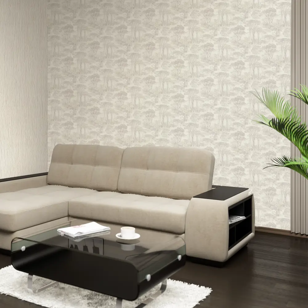 Обои флизелиновые Московская обойная фабрика Сполето бежевые 1.06 м 4144-2 STLM-2060024 - Вид №3