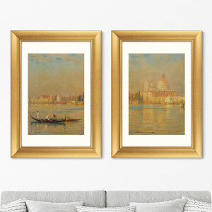 91277992 Картина «» Диптих Venice Lagoon, 1899г. (из 2-х картин) STLM-0532647 КАРТИНЫ В КВАРТИРУ