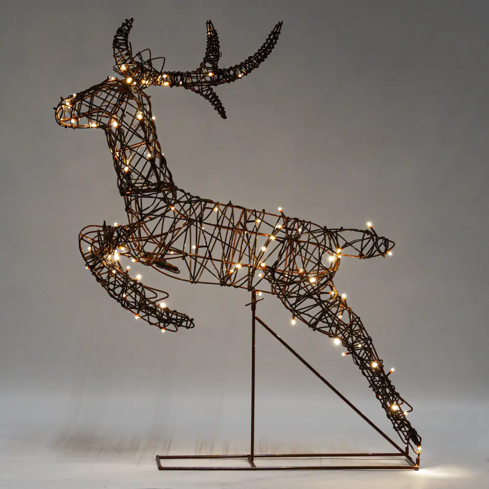 89367763 Набор светящихся новогодних фигур "Олени с санями" IP44 240LED STLM-1395751 Santreyd  - Вид №10