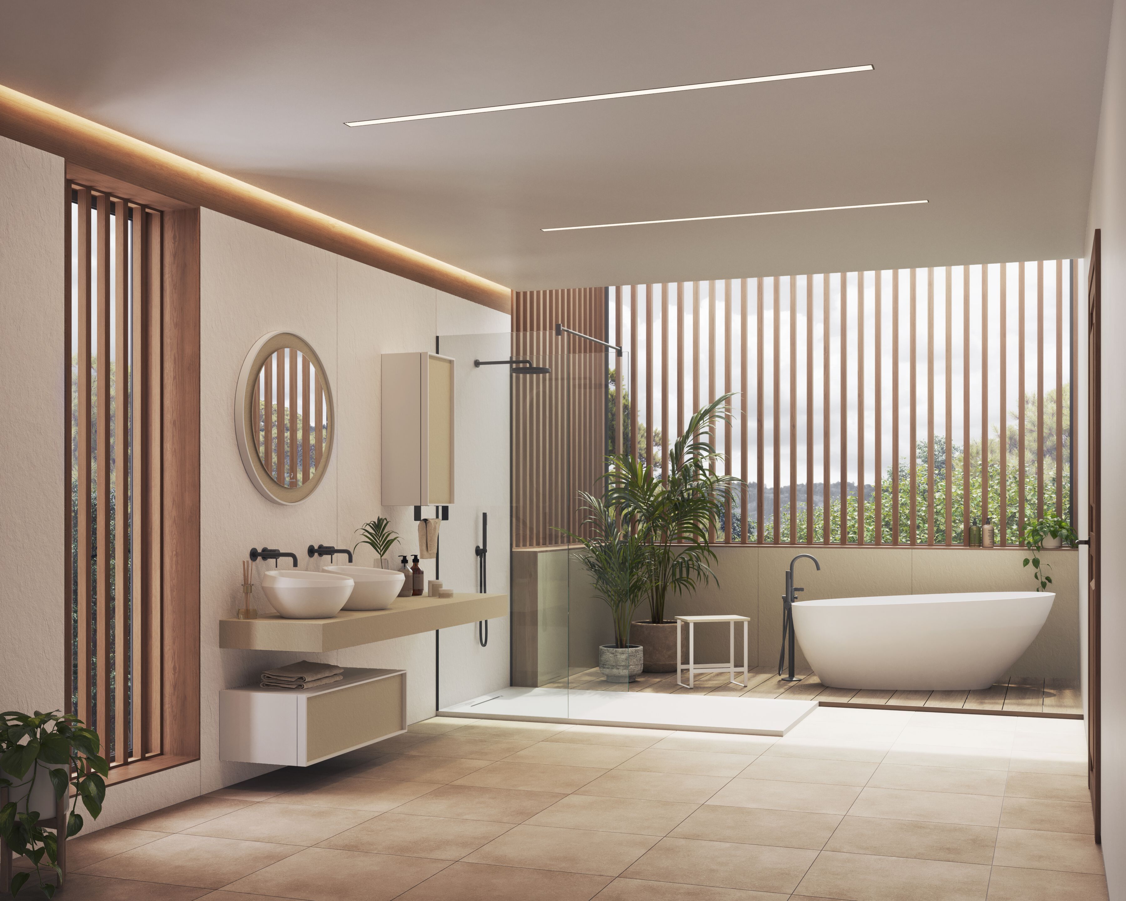 Овальная ванна в центре комнаты в Долотеке© Acquabella Acquawhite ARCH-00129193 - Вид №1