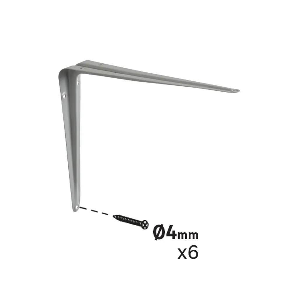 Утилитарный кронштейн Normo 20x25 см нагрузка до 18 кг цвет серый 89438036 STLM-2050832 Santreyd  - Вид №4
