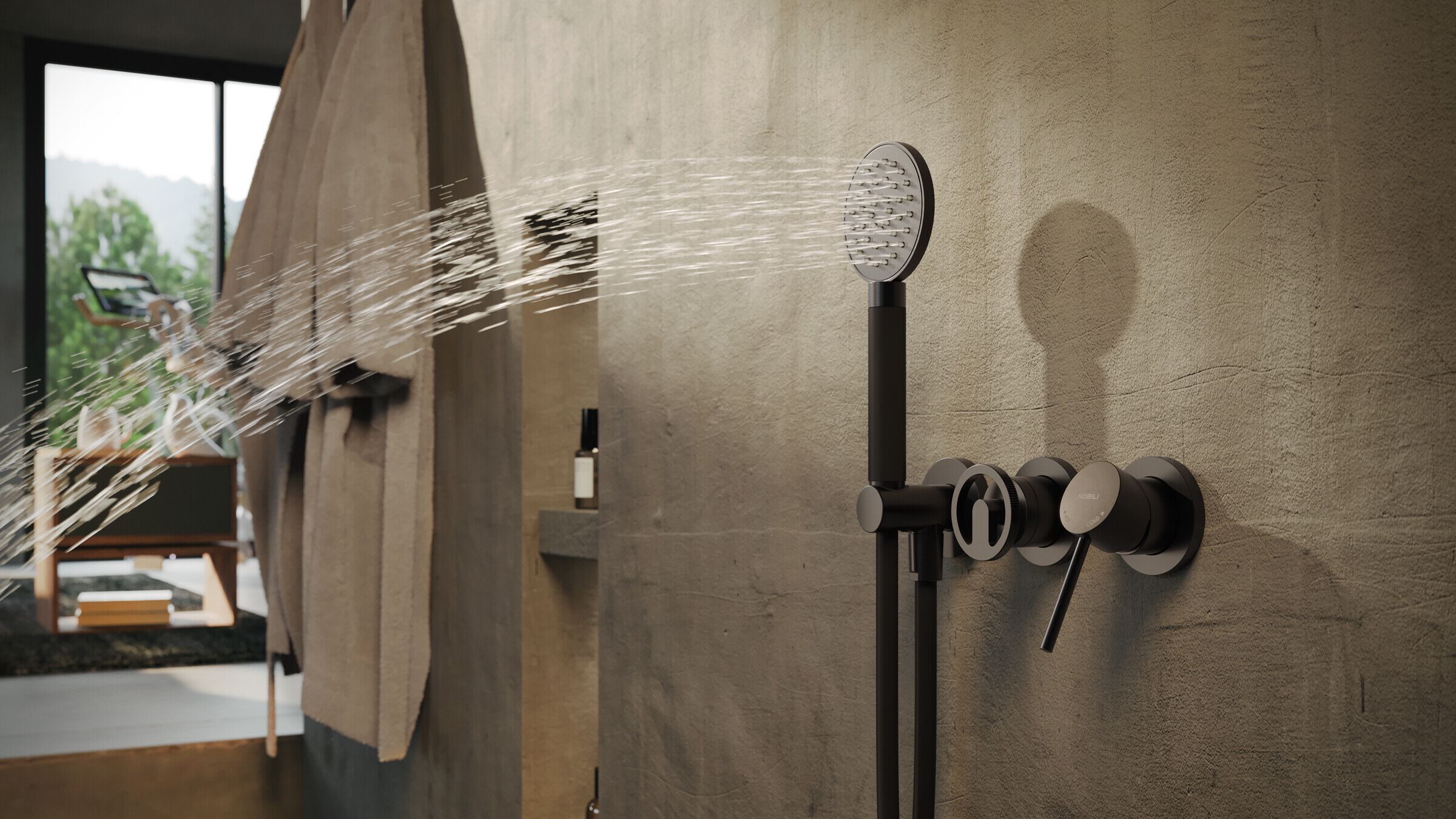 Однорычажный смеситель для душа с ручным душем Nobili Sole ARCH-00085991 - Вид №1