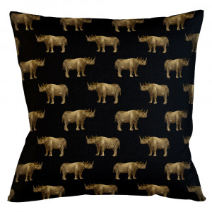 5115116 Интерьерная подушка «Группа носорогов в черном» Object Desire