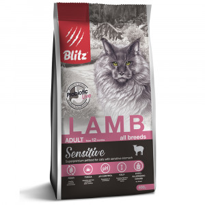 ПР0037310 Корм для кошек adult lamb cat с мясом ягненка Blitz