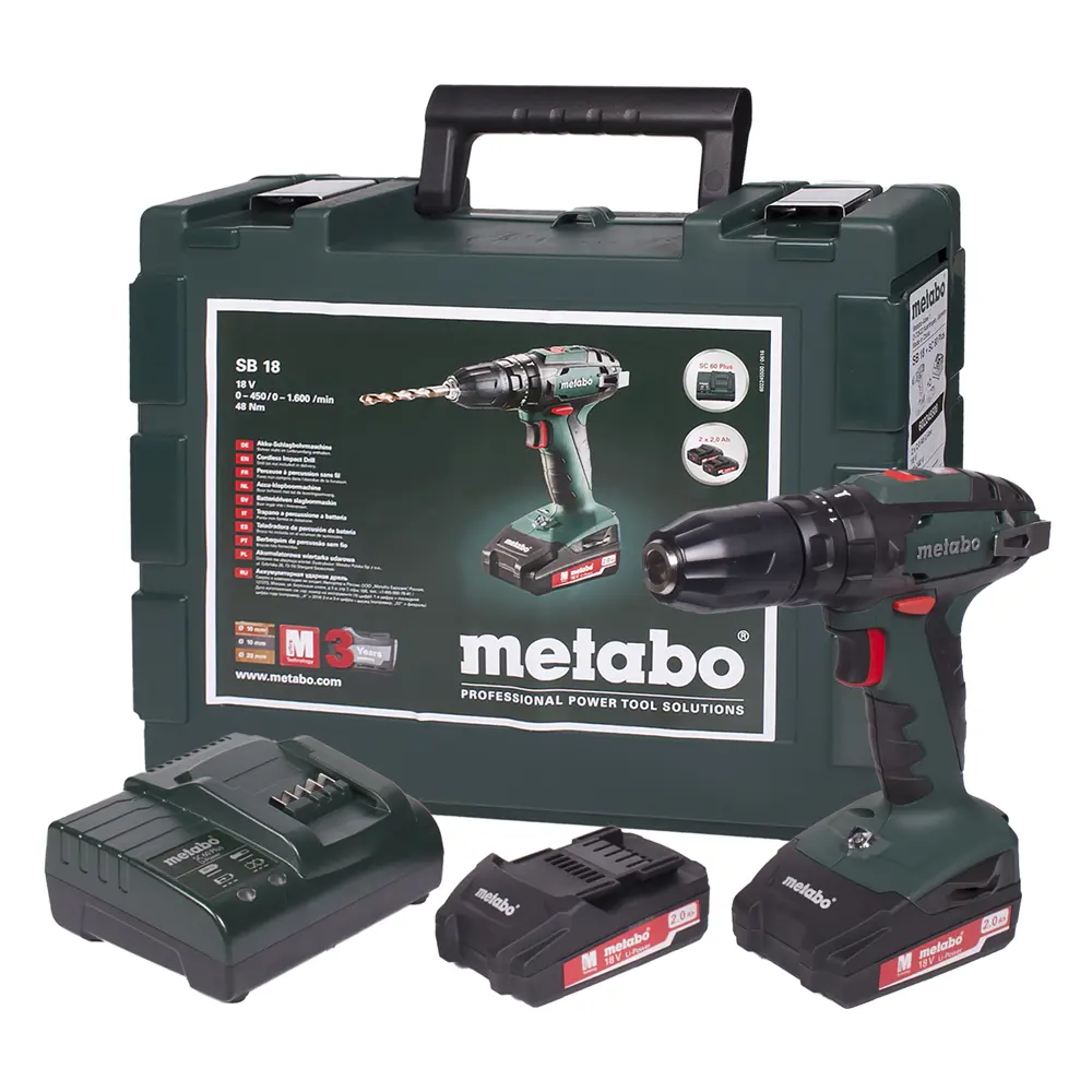 Шуруповерт Metabo BS 18, Li-ion 18 В, 2 Ач STLM-2113646 - Вид №3