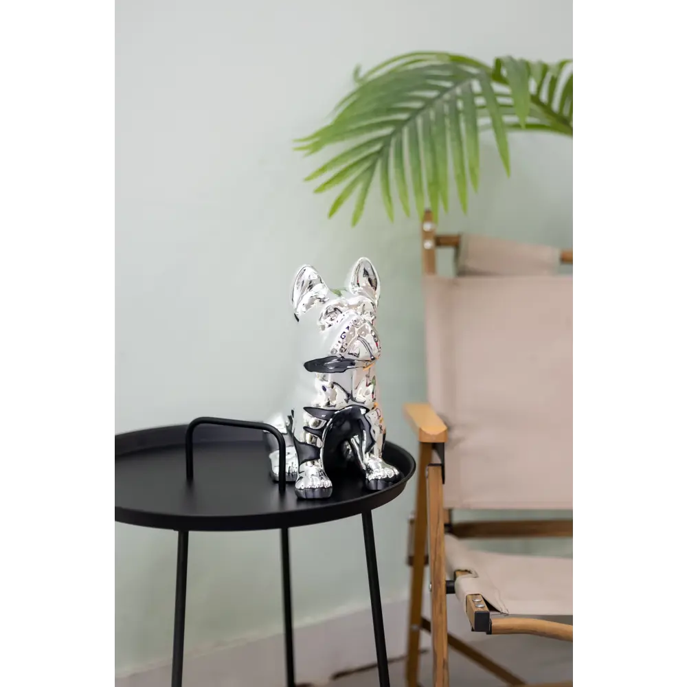 Керамическая декоративная собака Бульдог серебристого цвета 23x18x12 см 87890720 Santreyd STLM-0960901 - Вид №4