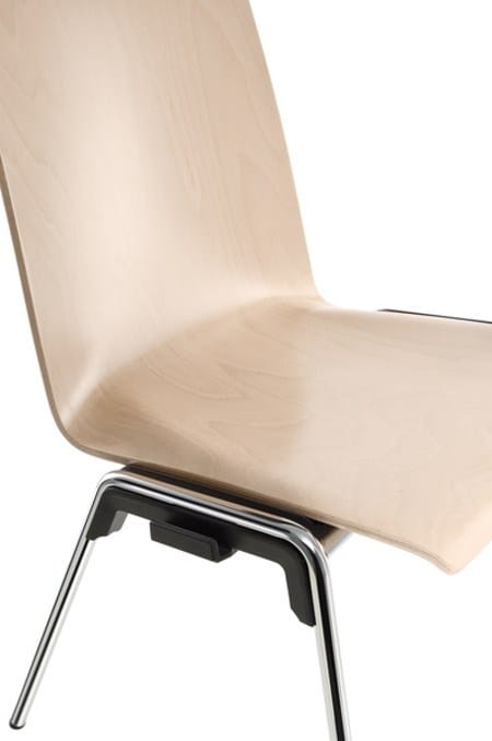 Штабелируемый стул из бука для залов ожидания Brunner герой ARCH-00119800 - Вид №3