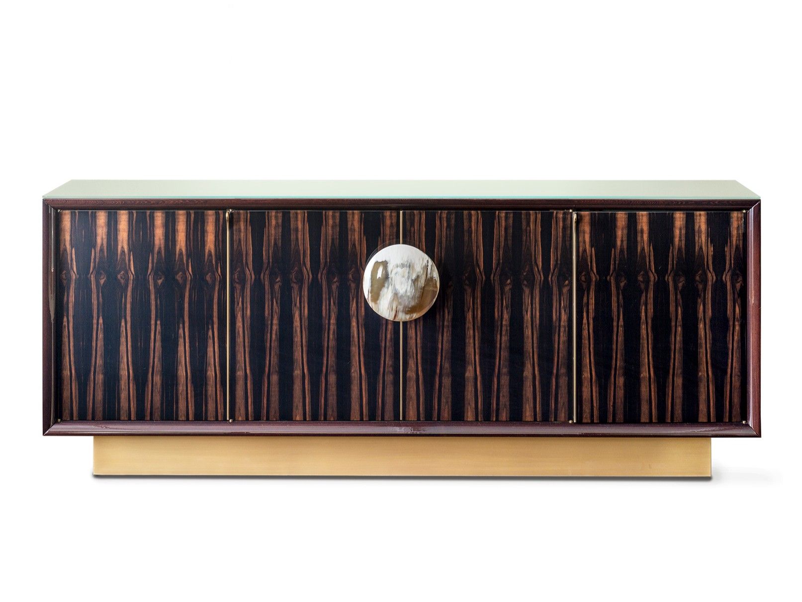 Шкаф из черного дерева с дверцами, ящиками и встроенным освещением ARCAHORN Electra ARCH-00102019