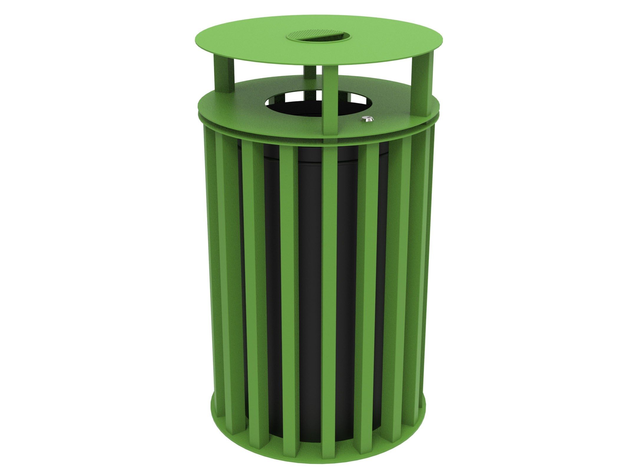 Оцинкованная стальная корзина для мусора с пепельницей Lazzari Динамо ARCH-00058102 - Вид №6