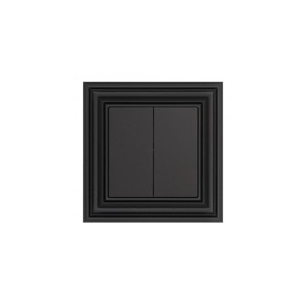 29-207 Выключатель двухклавишный Liregus Retro черный матовый