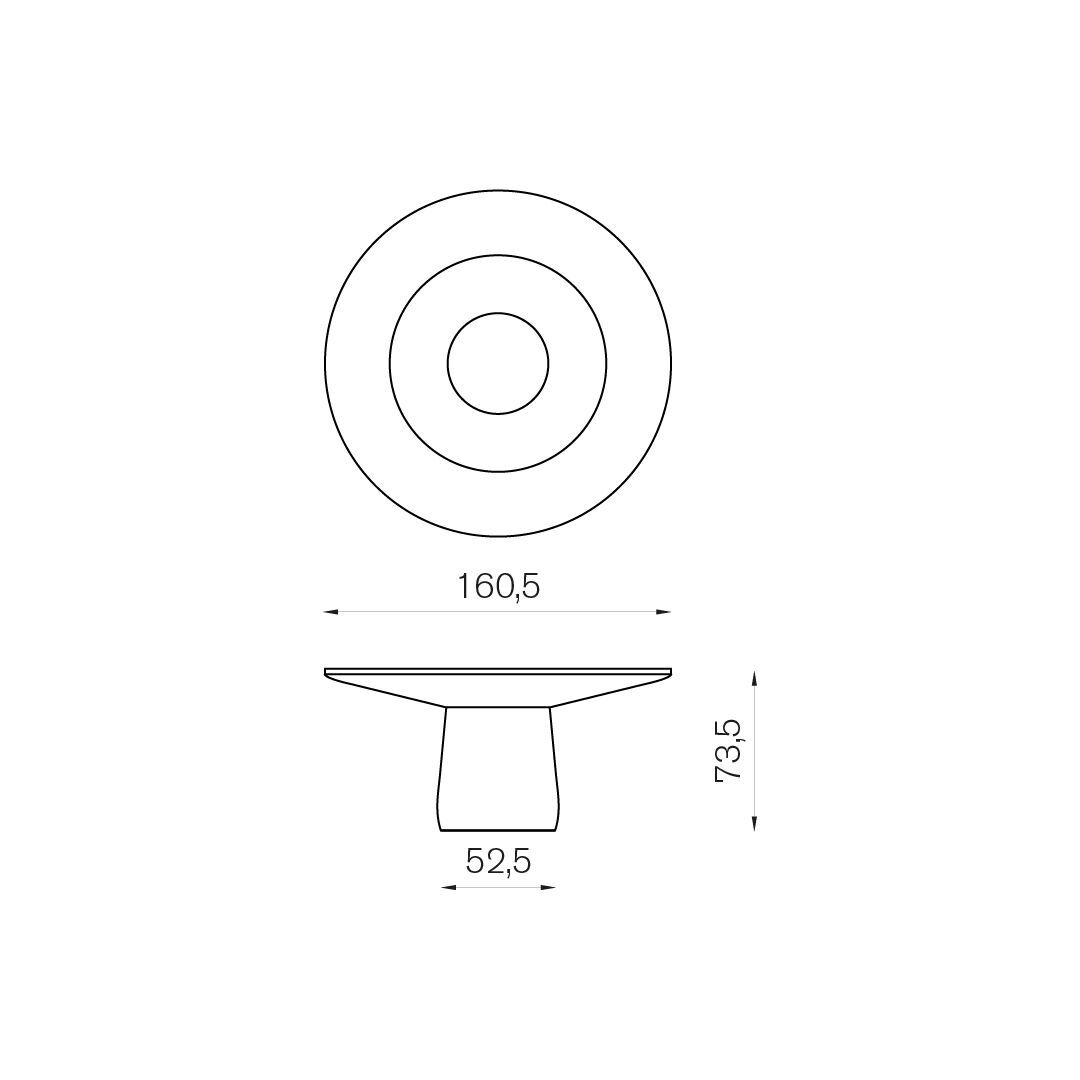 Круглый обеденный стол с хрустальной столешницей BALERI ITALIA ROUNDEL ARCH-00120428 - Вид №14