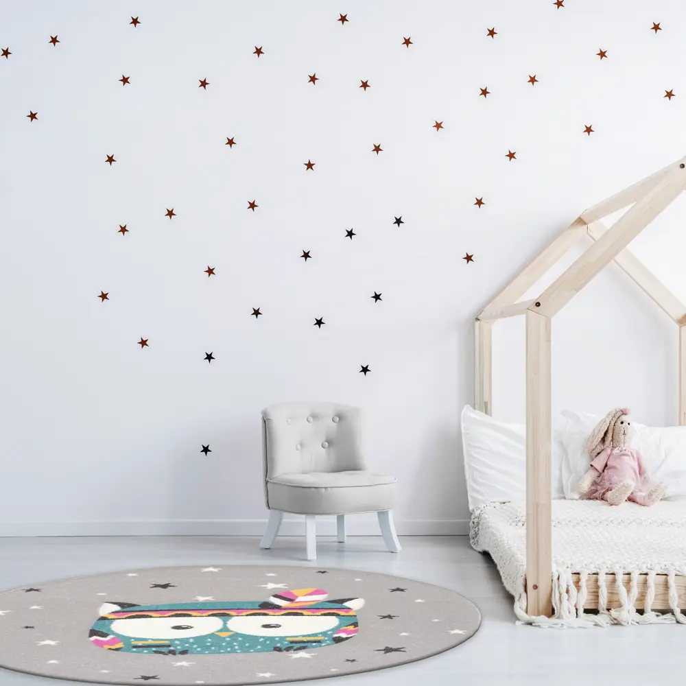 Ковер полипропилен Playground 73SVS R ø100 см цвет серый Tarkett STLM-2102008 - Вид №4