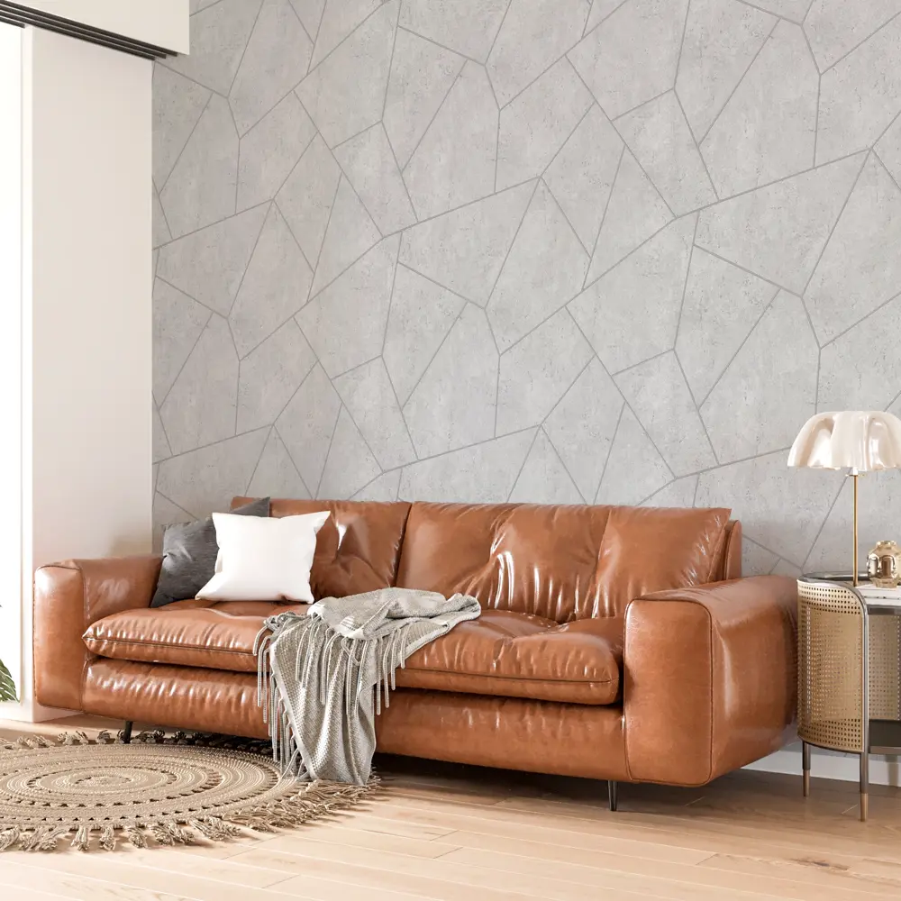 VOG COLLECTION Обои Гермес темно-серые флизелиновые с рельефным узором 89347428 STLM-0813783 - Вид №2