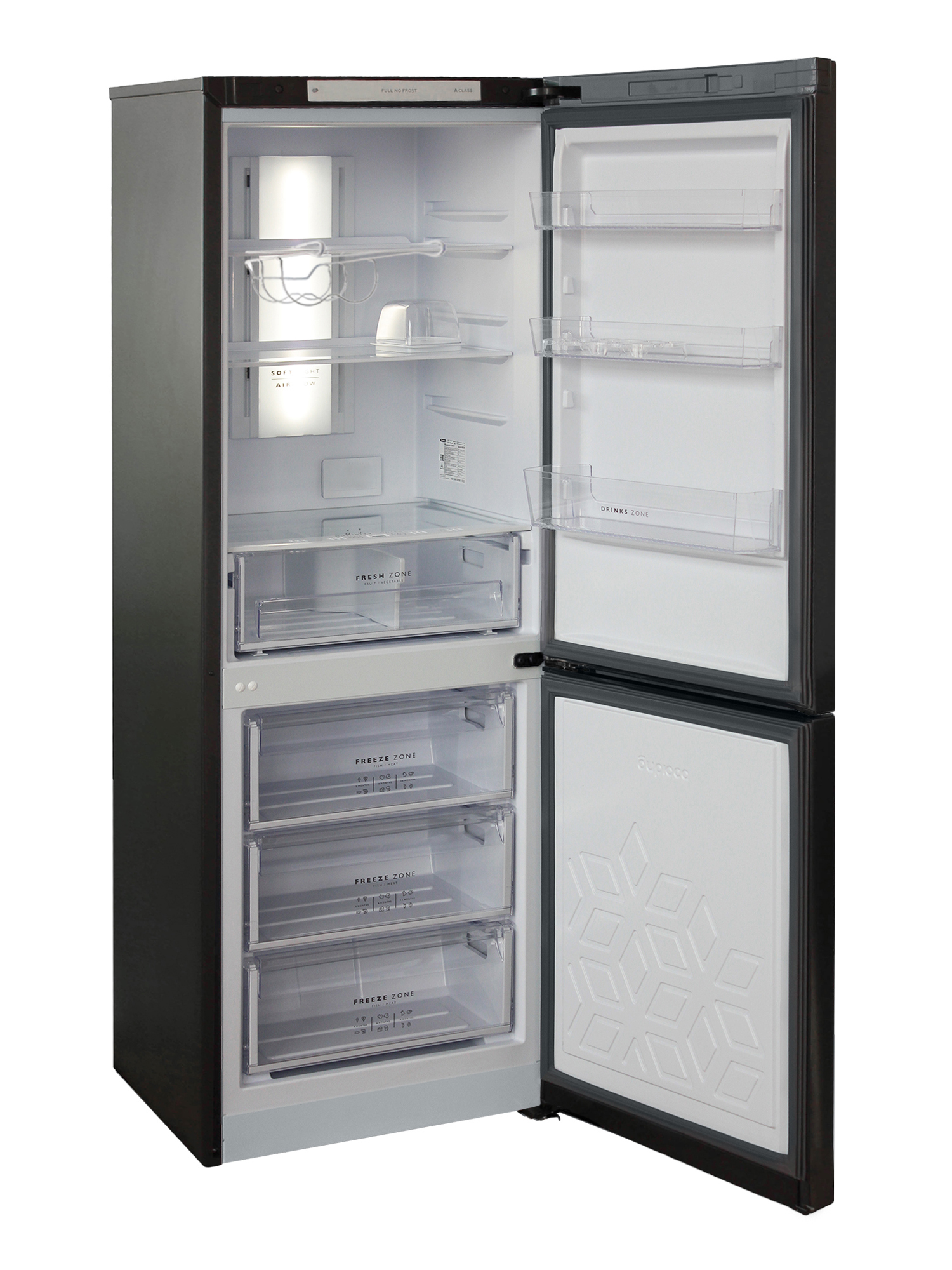 9081559 Холодильник с морозильником   Бирюса B920NF черный STDN-0011158 - Вид №3