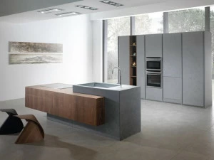 Floritelli Cucine Модульная кухня из бетонной смолы с островом Andromeda