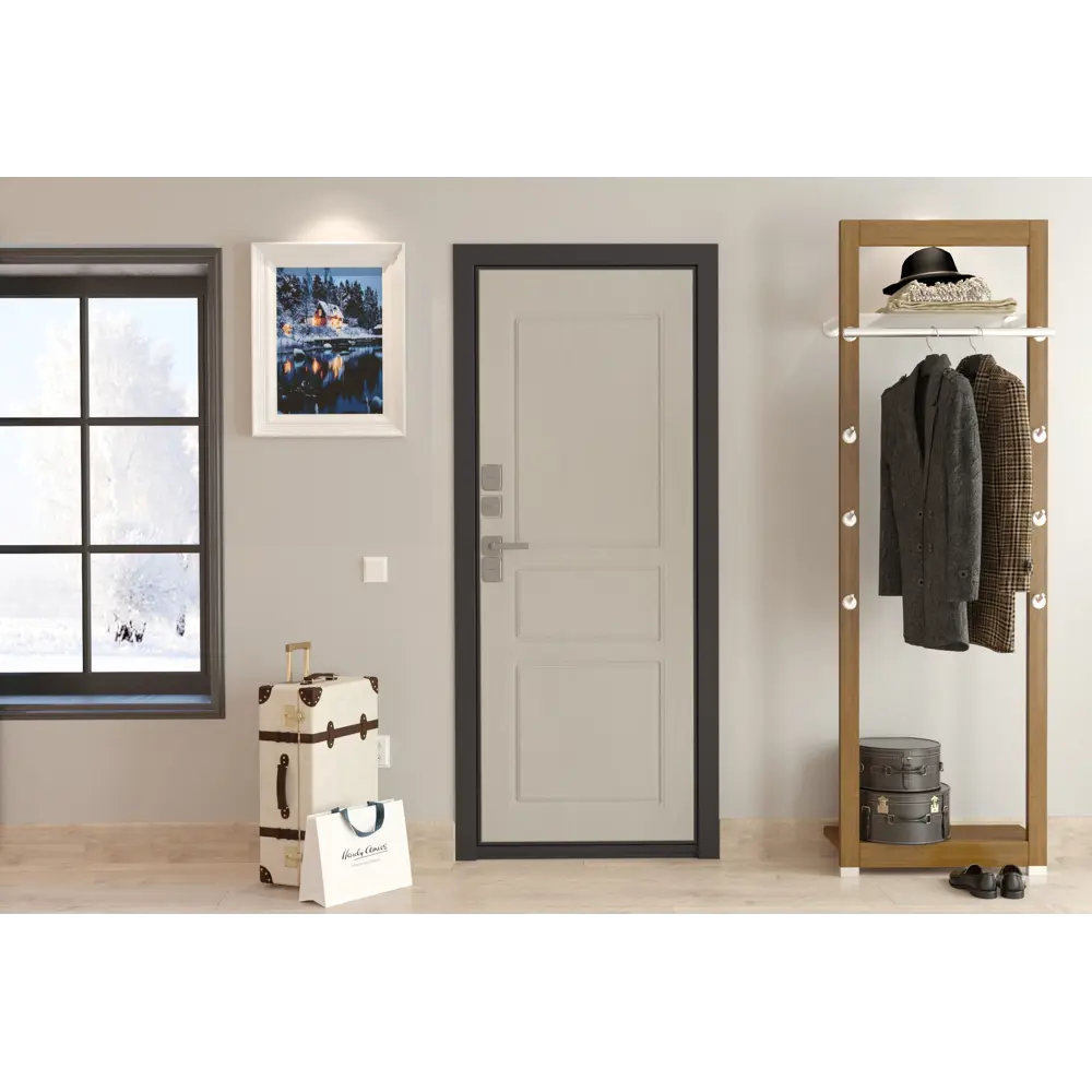 Дверь входная металлическая Термо 88x205 см правая дуб белый DOORHAN STLM-2127653 - Вид №6