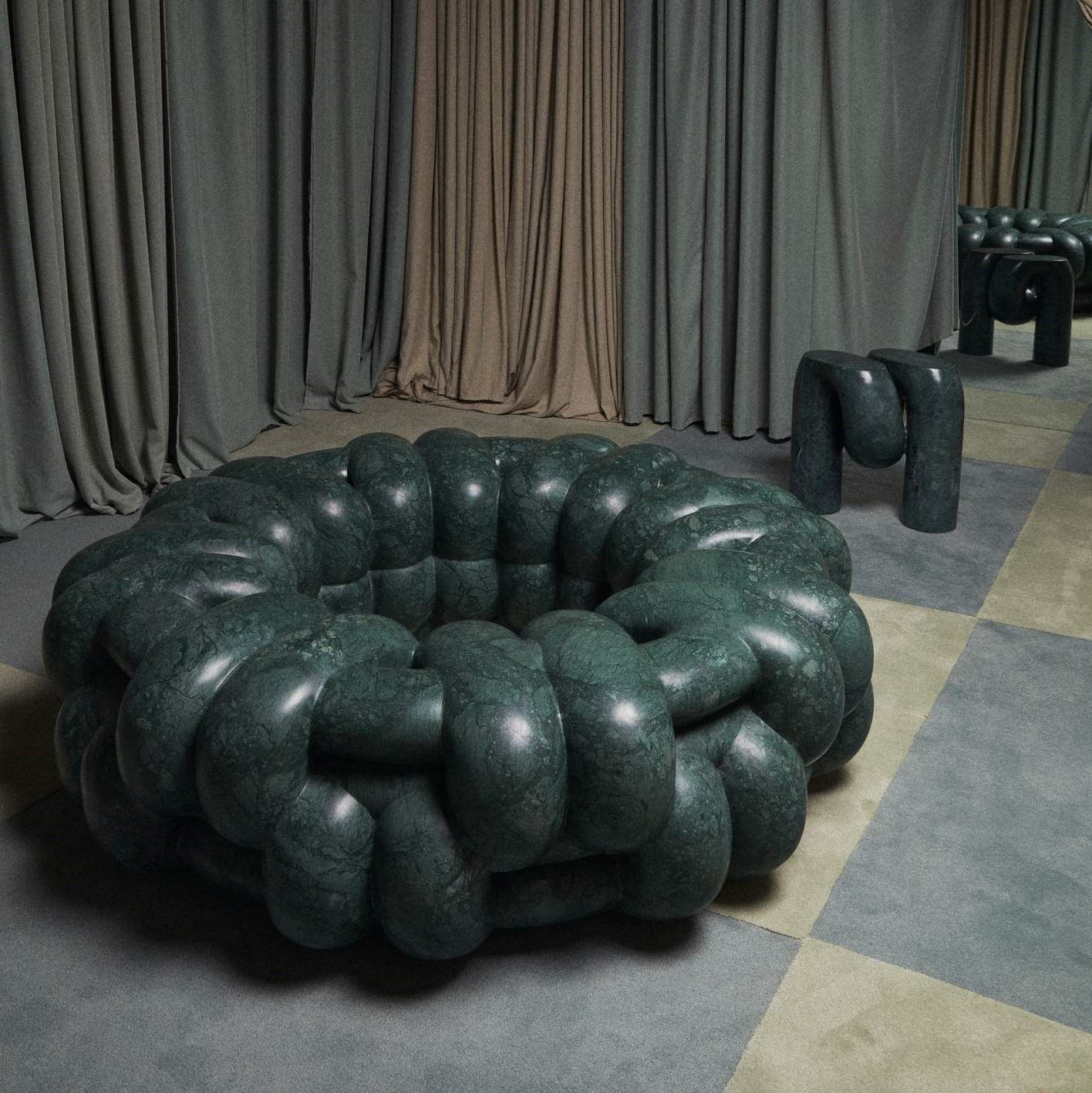 Изогнутая мраморная скамья Kelly Wearstler Nudo ARCH-00069351 - Вид №6