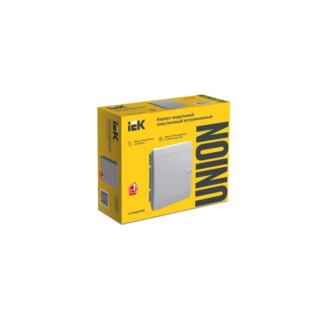 Щит распределительный встраиваемый IEK Union UIC-KP13-V-18-41-K01 ЩРВ-П-18 18 модулей IP41 пластик цвет белый STLM-2094484 - Вид №1