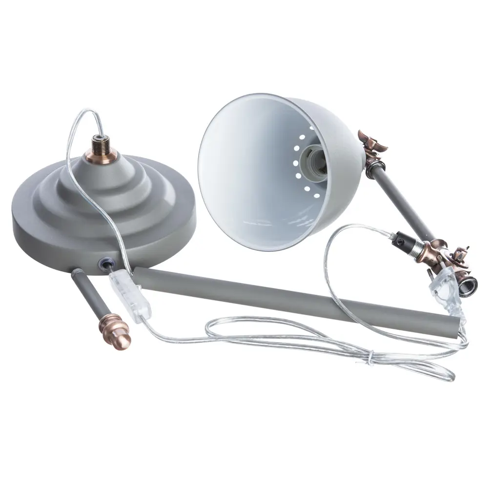 Настольная лампа Braccio 1xE27x60 Вт, цвет серый матовый Arte Lamp STLM-2073154 - Вид №5