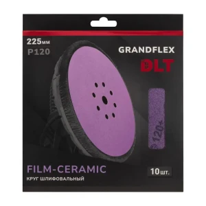 91819792 Круг шлифовальный DLT GrandFlex Film-Ceramic 3008 P120 225x22.2 мм, 10 шт STLM-1497809