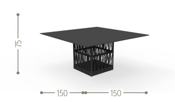 Квадратный садовый стол Talenti ARCH-00102795 - Вид №2