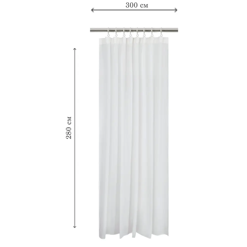 Тюль Kreaforta Daniel с вуалью и скрытыми петлями 300x280 см 89405484 STLM-1577113 - Вид №1