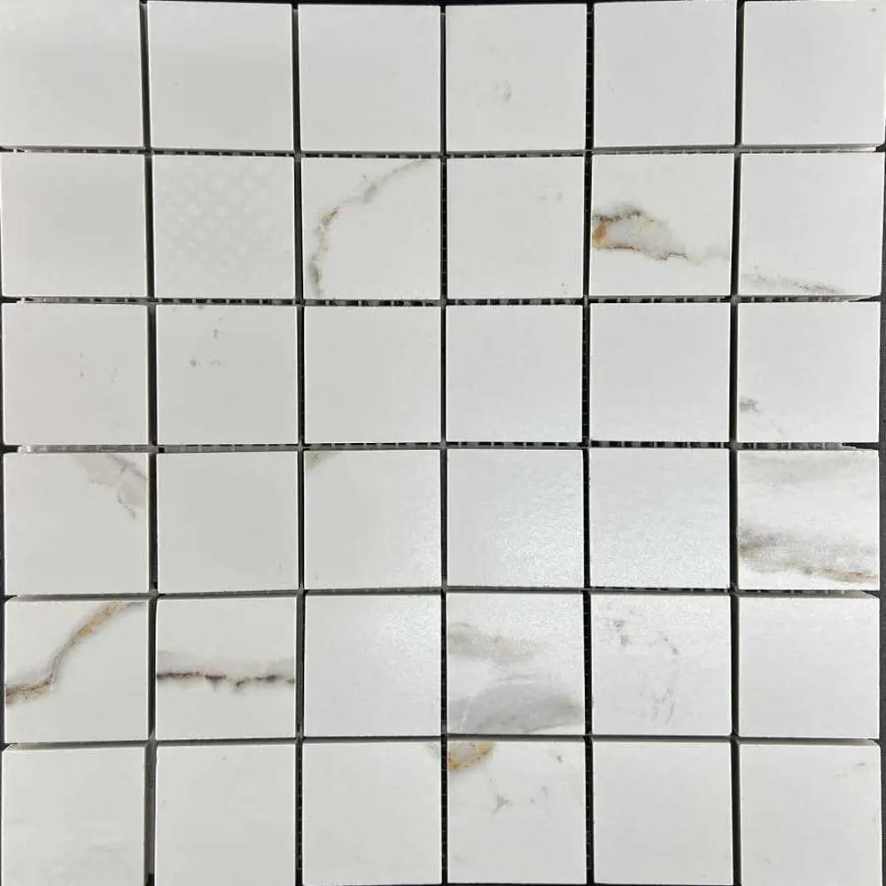 91033620 Мозаика Velsaa Satvario Gold Satin 300x300мм керамогранит цвет серый STLM-0450793