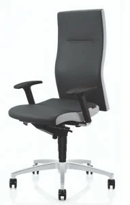 ZÜCO Обтянутый кожей вращающийся офисный стул с подлокотниками Cubo advanced flex Cx 104