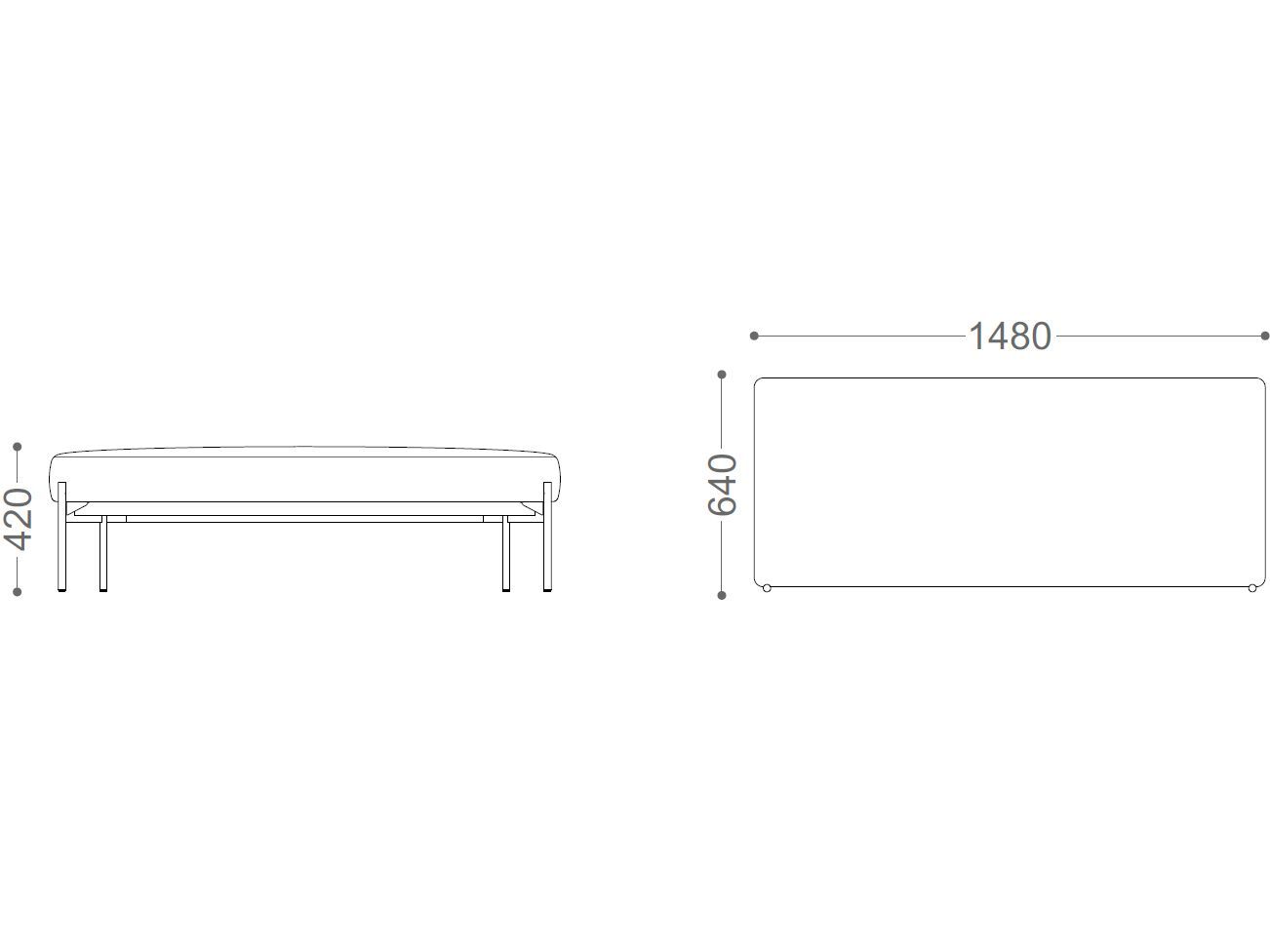 Мягкая скамья VAGHI Tilos ARCH-00082598 - Вид №5