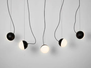 Milan Iluminacion Подвесной светильник из стали с прямым светом в современном стиле Half