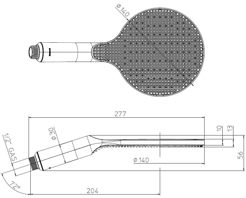 ABS ручной душ Bossini Apex ARCH-00099470 - Вид №10
