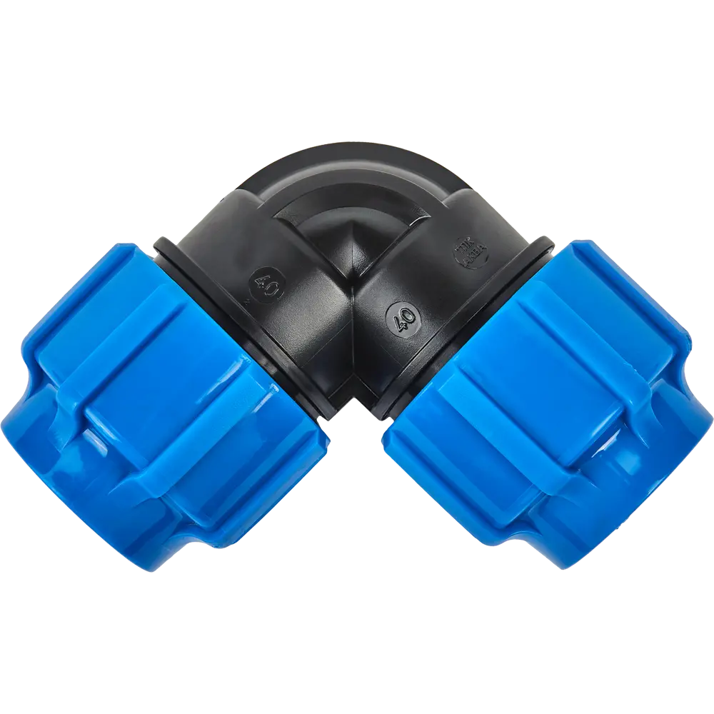 Обжимной отвод Политэк 90° для полиэтиленовых труб 40 мм 82382580 STLM-0026021 - Вид №1