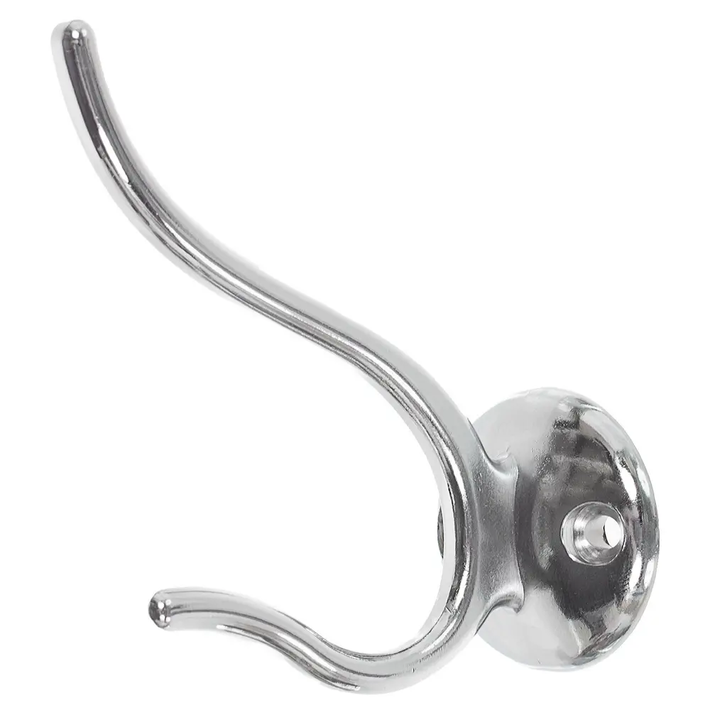 Крючок максимальная нагрузка 10 кг 70 мм сталь крепление на саморезы цвет хром Santreyd STLM-2212021