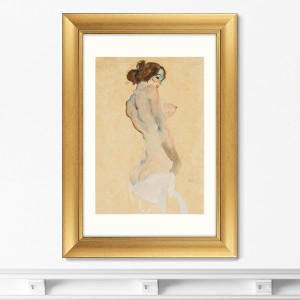 91277906 Картина «» Standing Nude with White Drapery, 1912г. STLM-0532562 КАРТИНЫ В КВАРТИРУ