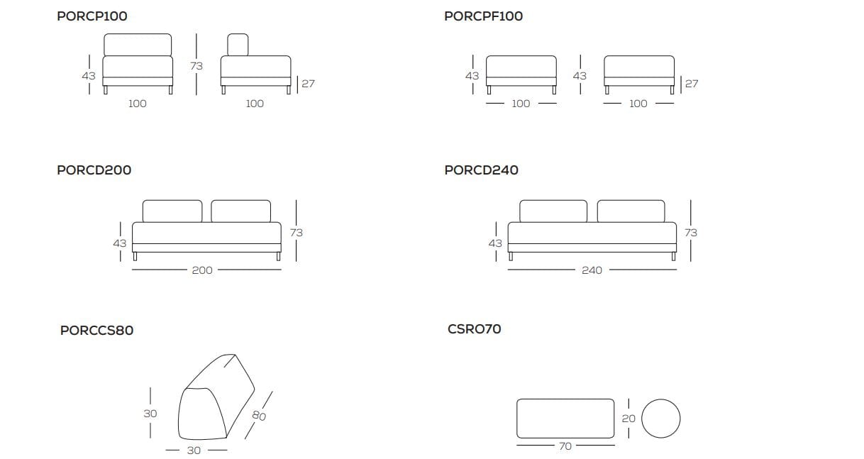 Тканевый модульный съемный садовый диван GRUPPO FOX вне двери ARCH-00024724 - Вид №2