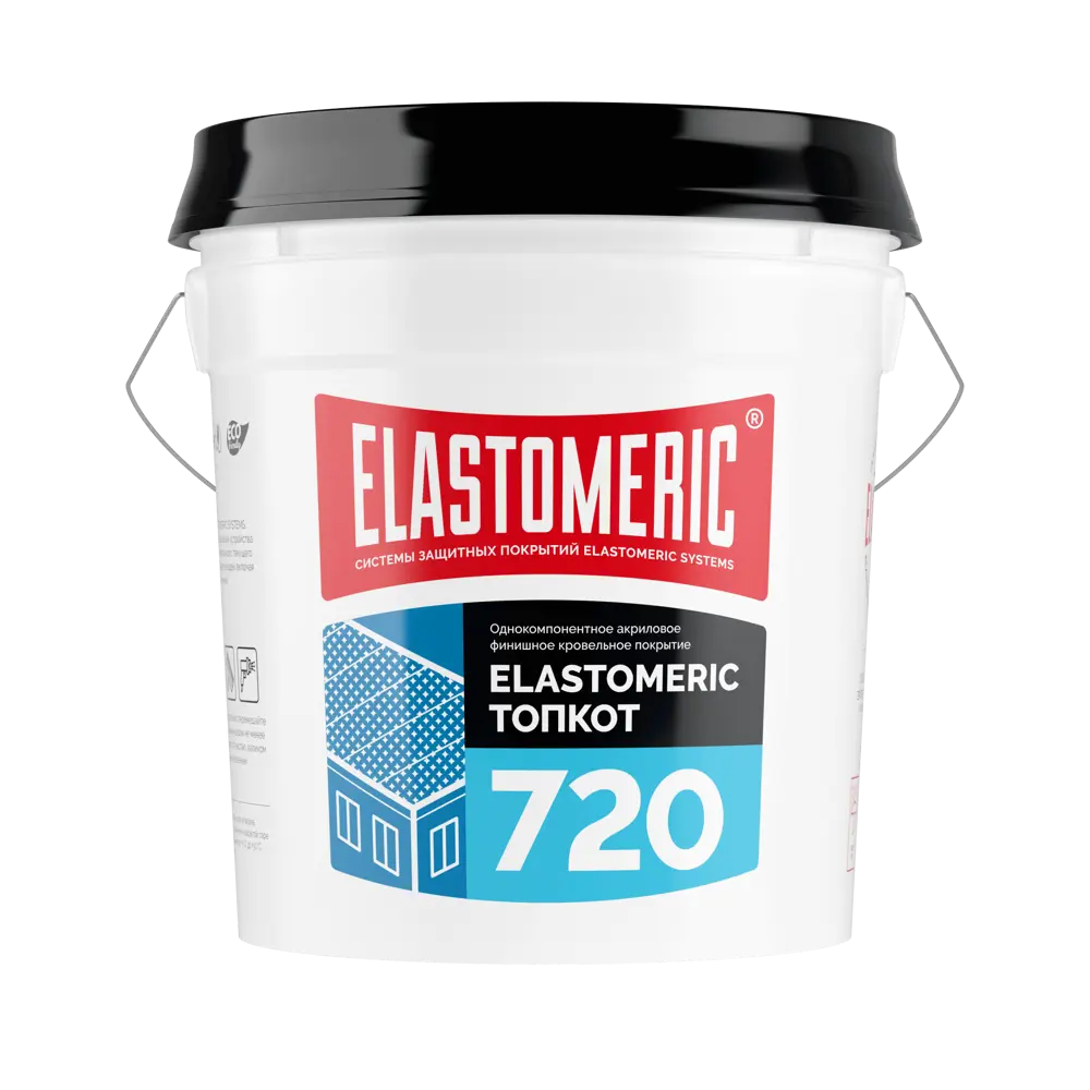 Мастика Elastomeric Systems 720 Topcoat акриловая 20кг белый