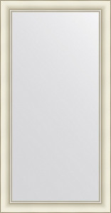 BY 7616 Зеркало в багетной раме - белый с серебром 60 mm EVOFORM Definite