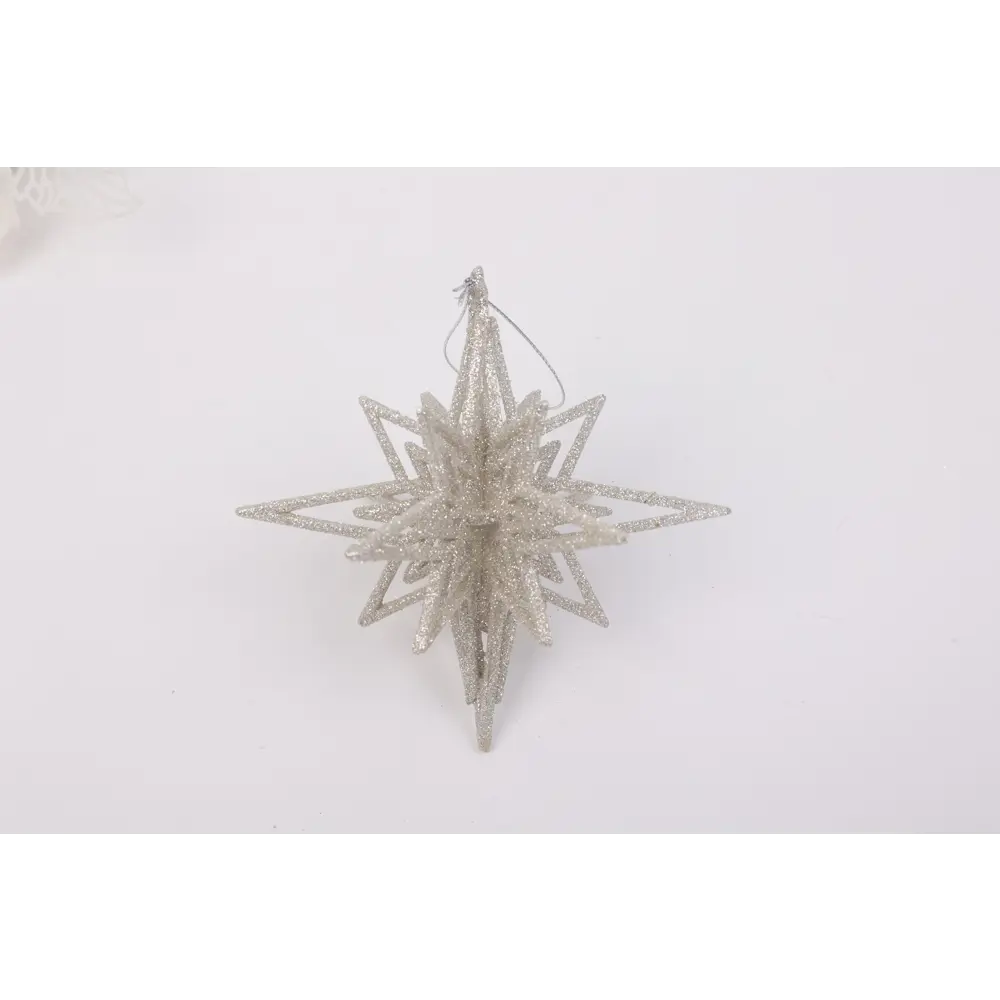 Елочная игрушка Ромб KREAFORTA 13x13 см белый STLM-2029592